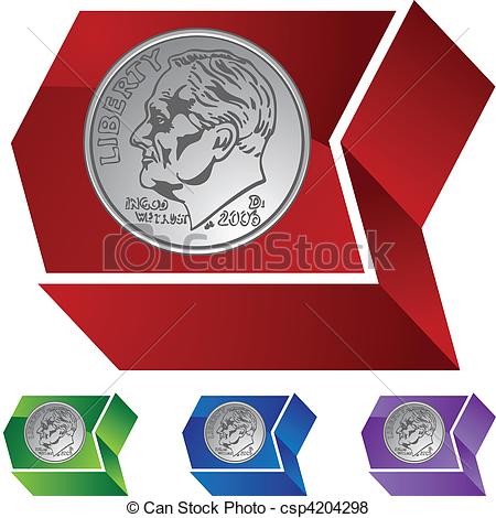 450x470 Dime Vector