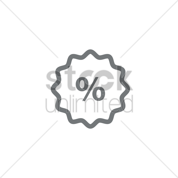 600x600 Discount Symbol Vector Image