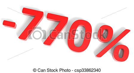 450x245 Discount 770 Percent Off Sale. 3d Illustration. Drawing