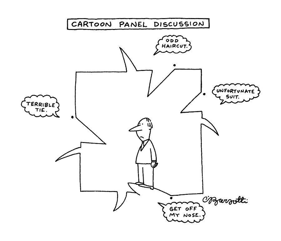 900x772 Cartoon Panel Discussion Drawing By Charles Barsotti