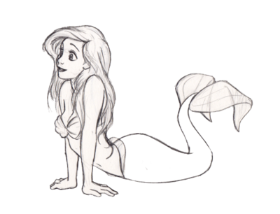 400x306 Ariel Sketch Favorite Disney Princess Ever. Movies