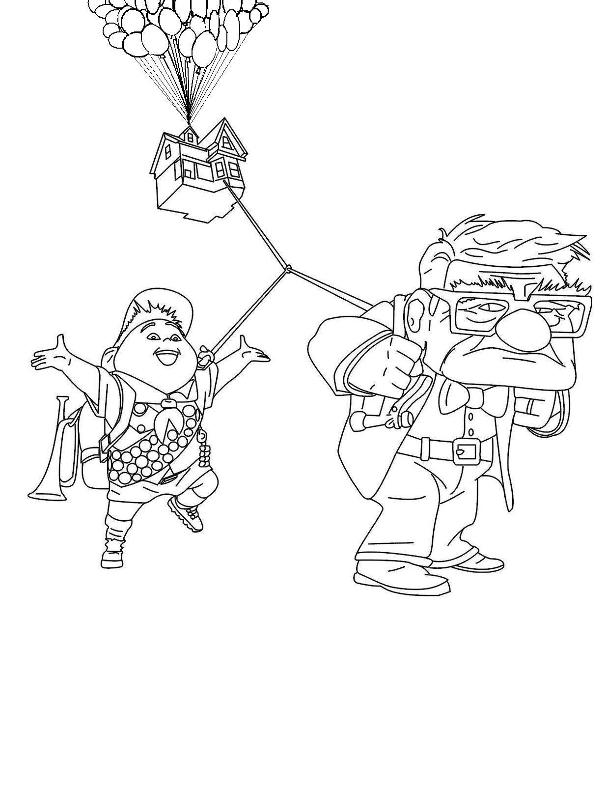 1236x1600 Up House Coloring Page