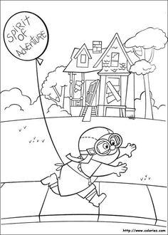 236x330 Up House Flying In The Sky Coloring Page Clip Art
