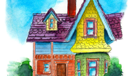 570x320 Pixar Up House Drawing Up House By Mendivant