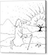 163x186 Moses Comments While A Tree Burns In The Distance Drawing By