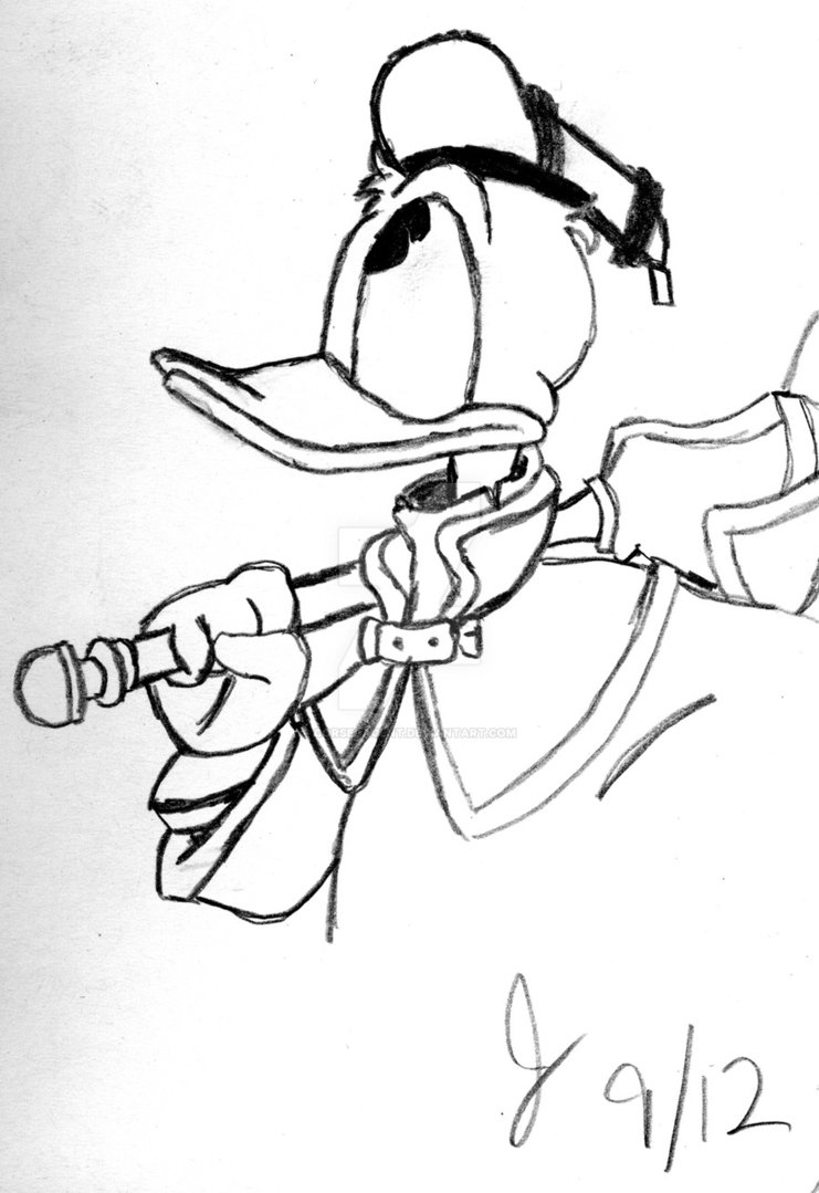 741x1079 Donald Duck Kingdom Hearts Sketch Card By Corsecagent