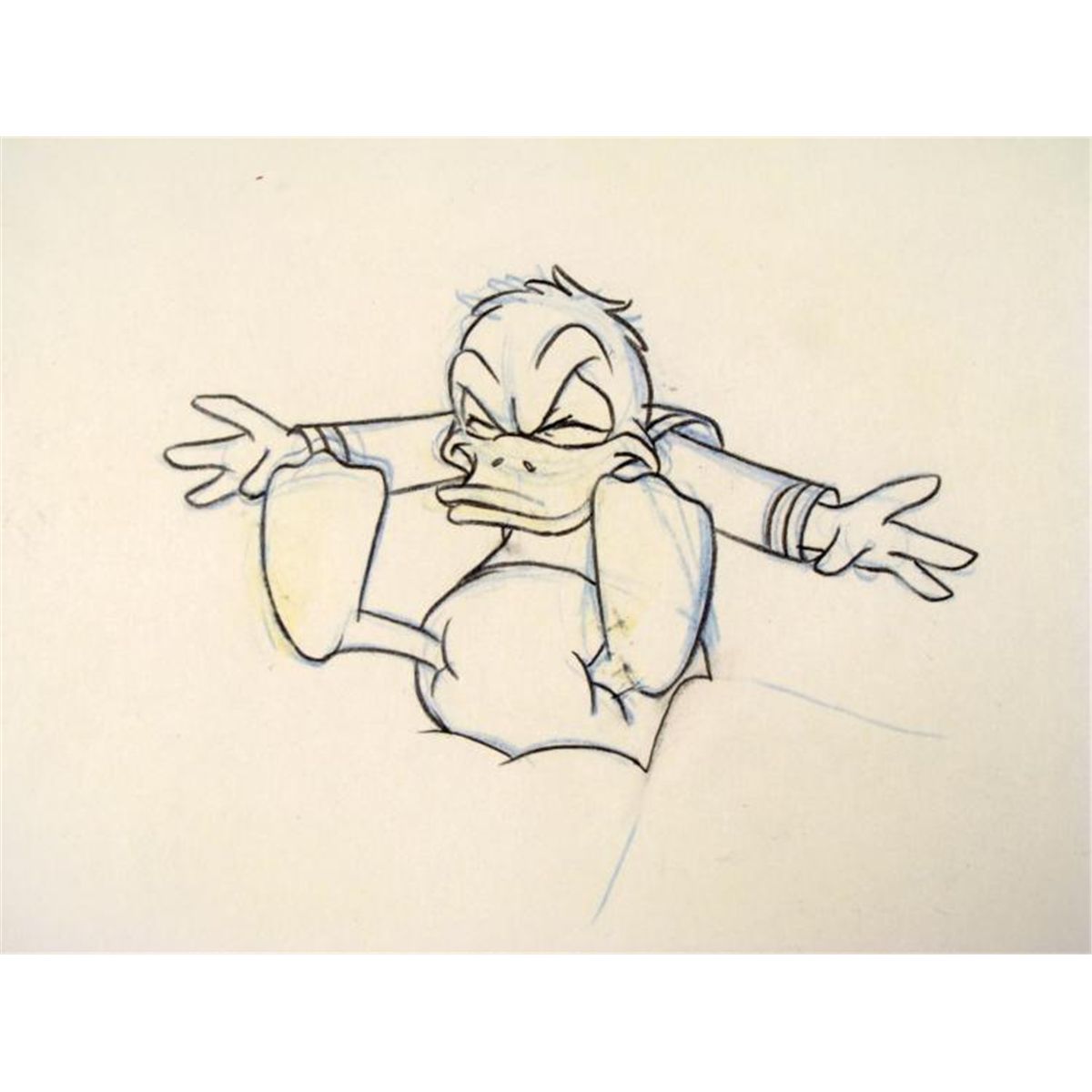 1200x1200 Cel Drawing Framed Donald Duck Animation Orig Drifting