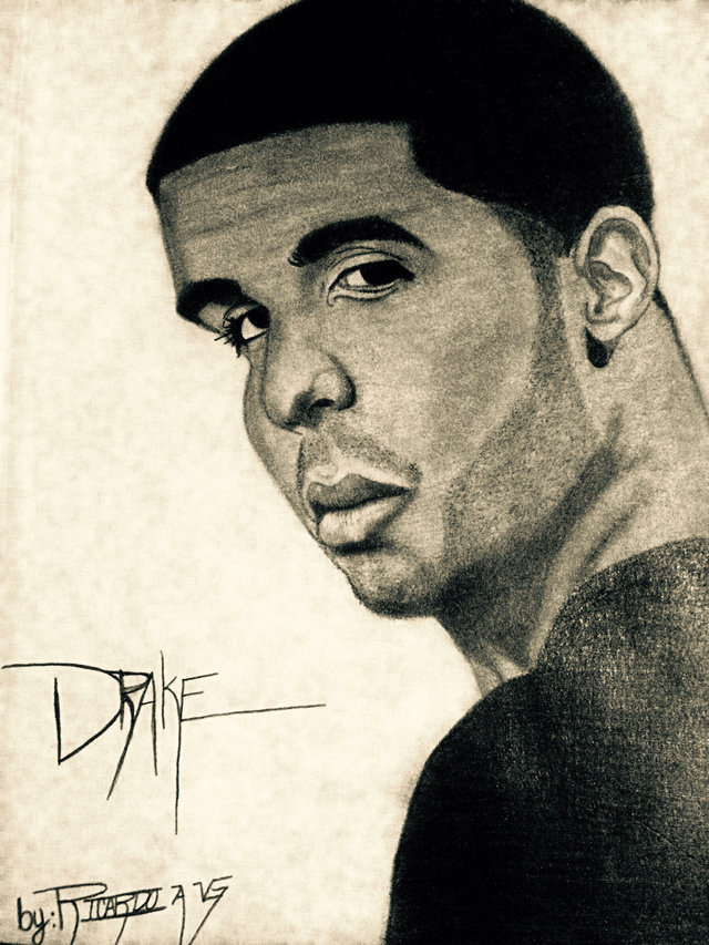 640x853 Drawing Of Singer Drake