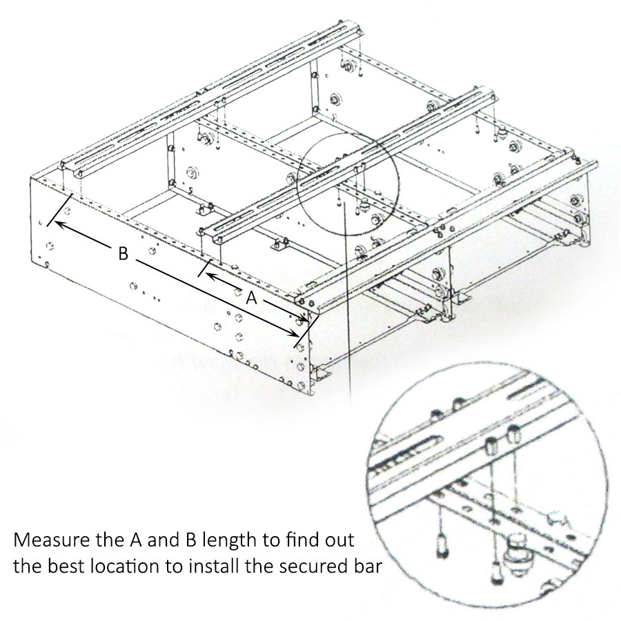 900x900 90cm Vehicle Storage Drawers Cargo Rear Drawer 100cmw Fridge Slide