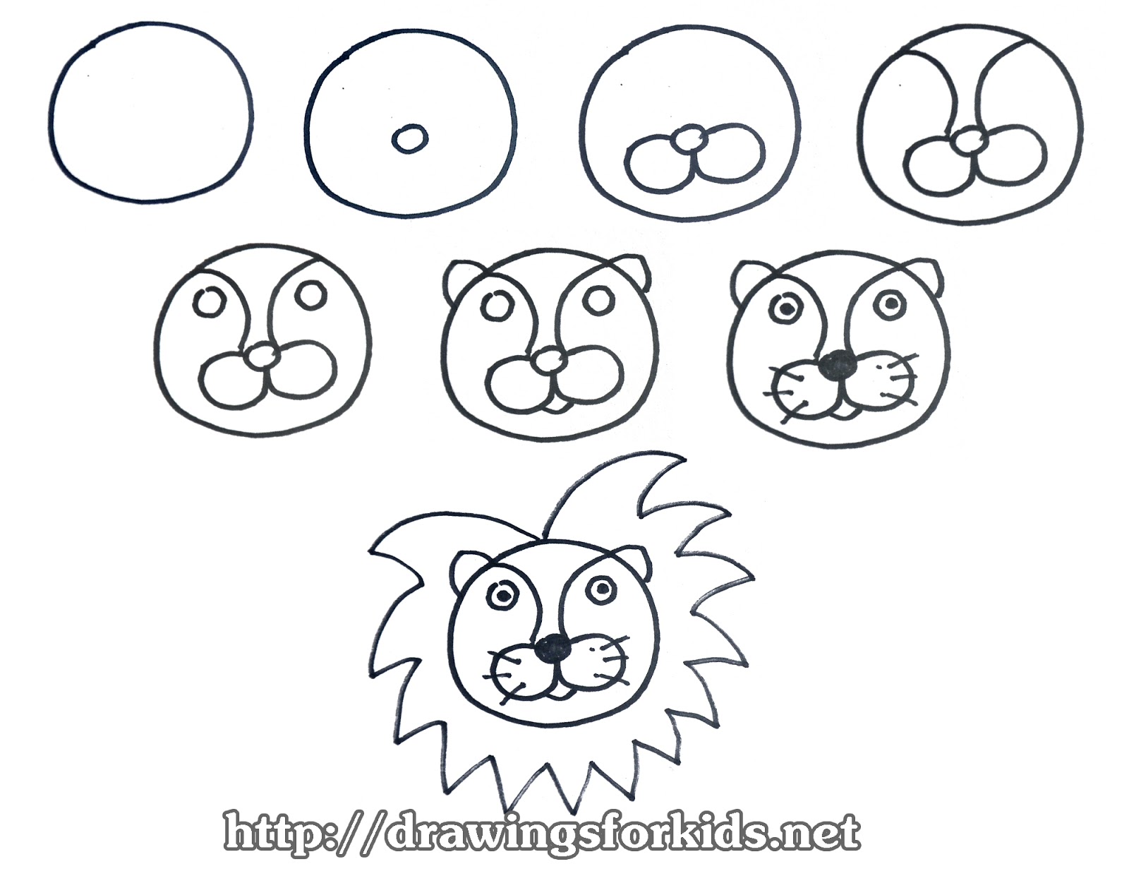 1600x1234 Mesmerizing How To Draw A Lion 27 Lions Face Step By Printable