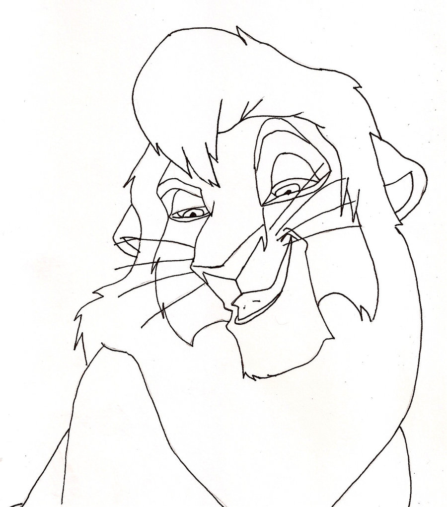 900x1021 Kovu Smirk Lineart By Yoruhane Tozumi