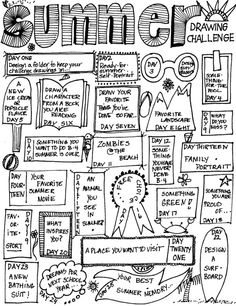 236x306 Summer Drawing Challenge Sub Plans Summer Drawings