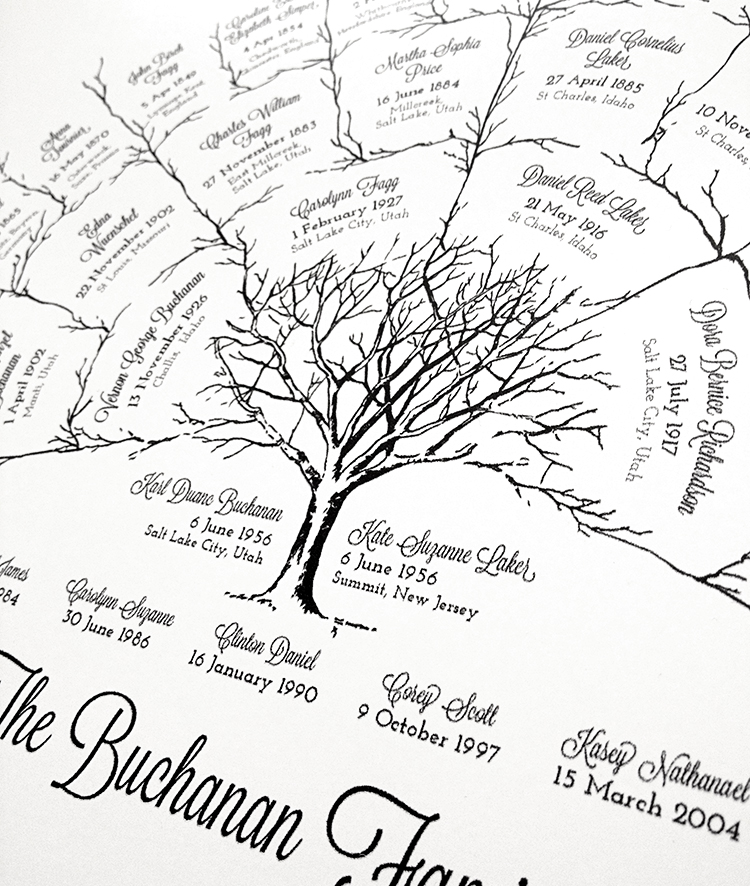 750x886 Personalized 5 Generation Ancestral Family Tree Fan Chart