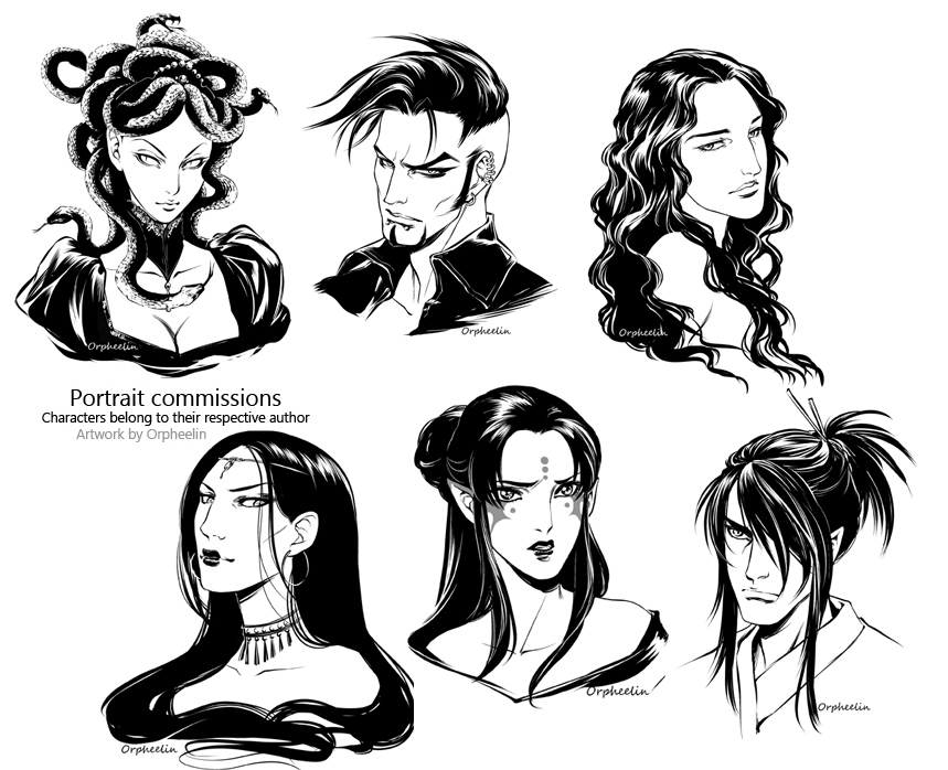 859x698 Portraits Commissions 5 By Orpheelin