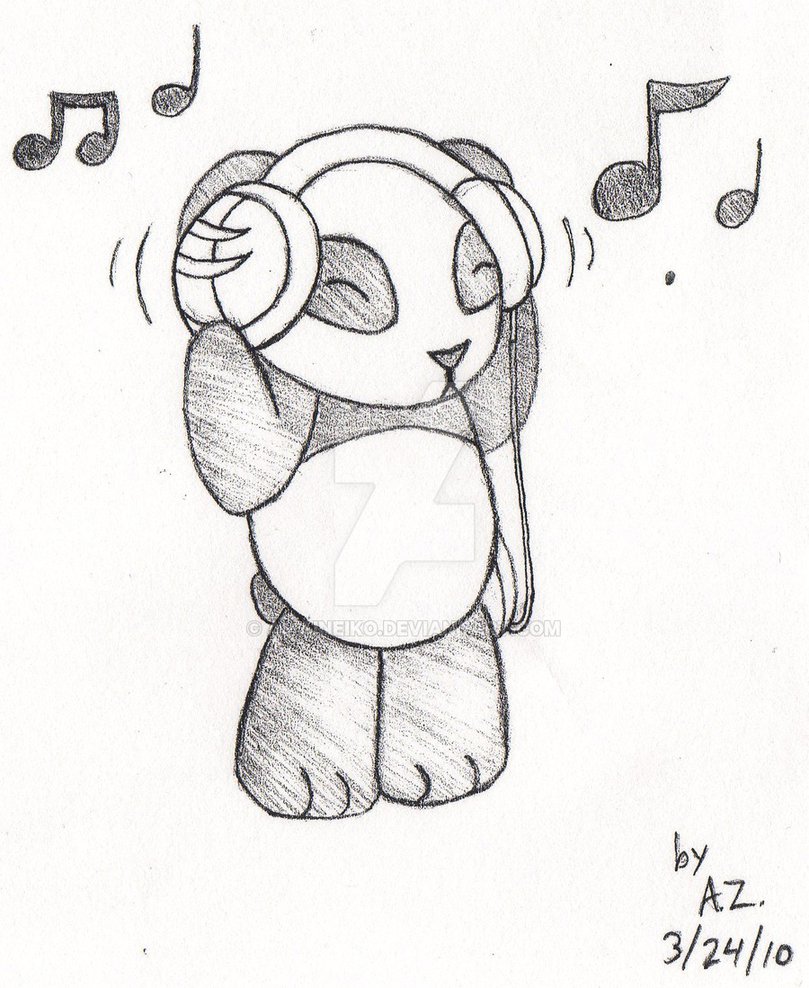 809x988 Panda Mp3 Jammin Copy By Amaineiko