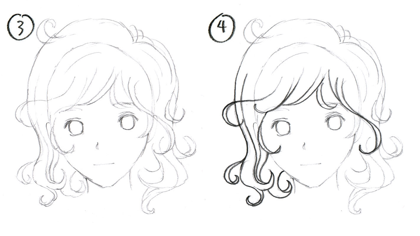 1422x800 How To Draw Anime Hair Curls