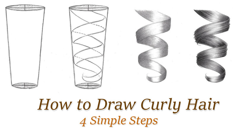 800x457 How To Draw Curly Hair Simple 4 Step Tutorial By Rapidfireart