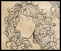 200x169 How To Draw Curly Hair And Afro Ethnic Hair Drawing Tutorials