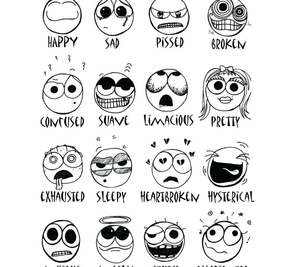 945x864 Feelings Coloring Pages Great Unusual Emotions In Site With New