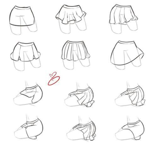 480x468 Drawing Schoolgirl Skirts Drawing Folds Amp Clothing