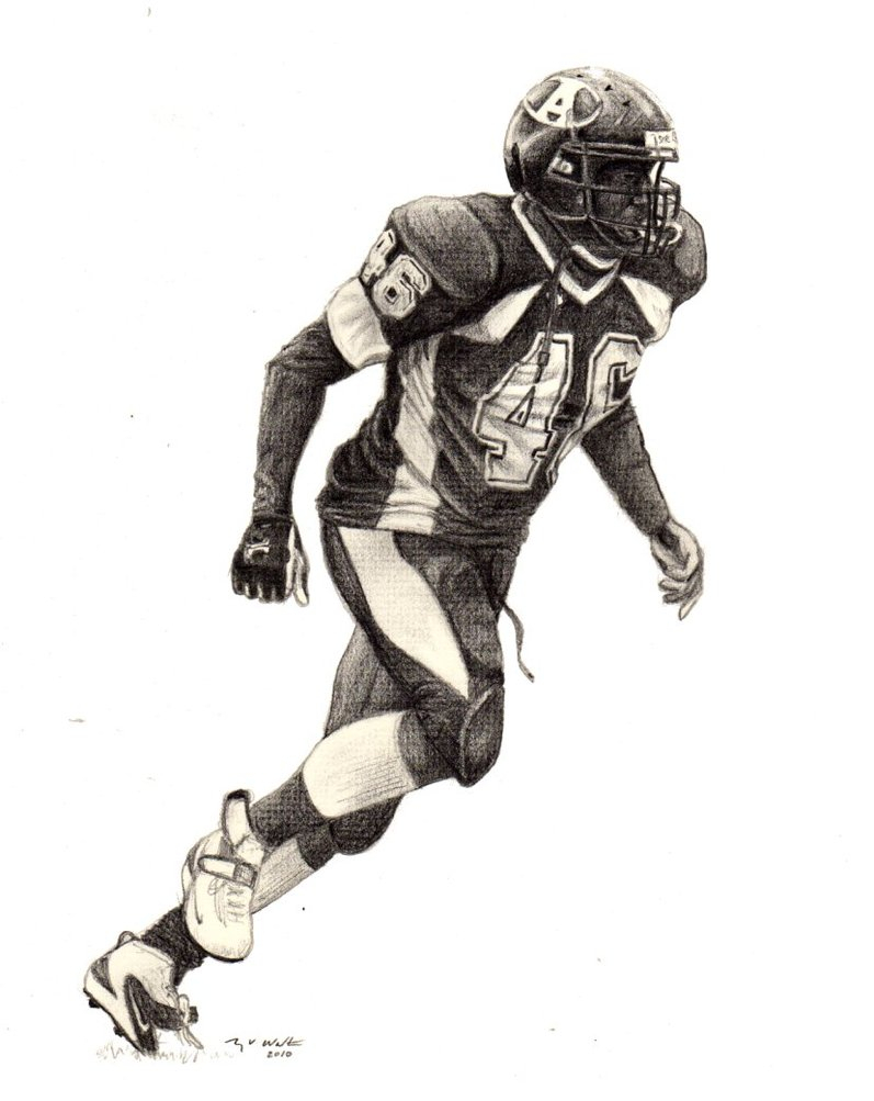 797x1003 Drawing Of Football Players Football Player Drawing Free