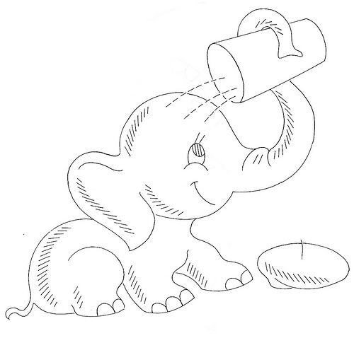 500x478 Easy pencil drawings for beginners Cute Drawings Of Elephants