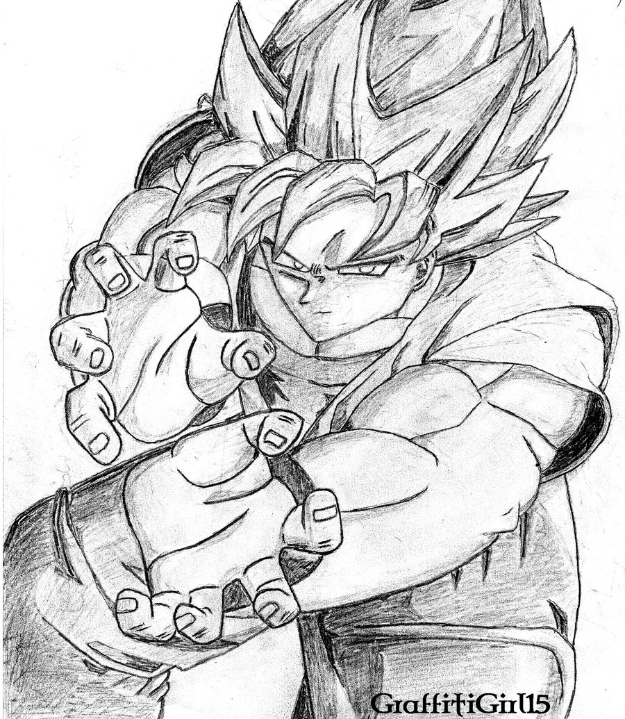 900x1035 Goku, My Boyfriend's Drawing By Graffitigirl15