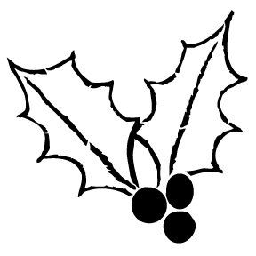 288x288 Mc05 Reusable Laser Cut Stencil Holly Leaves With Berries