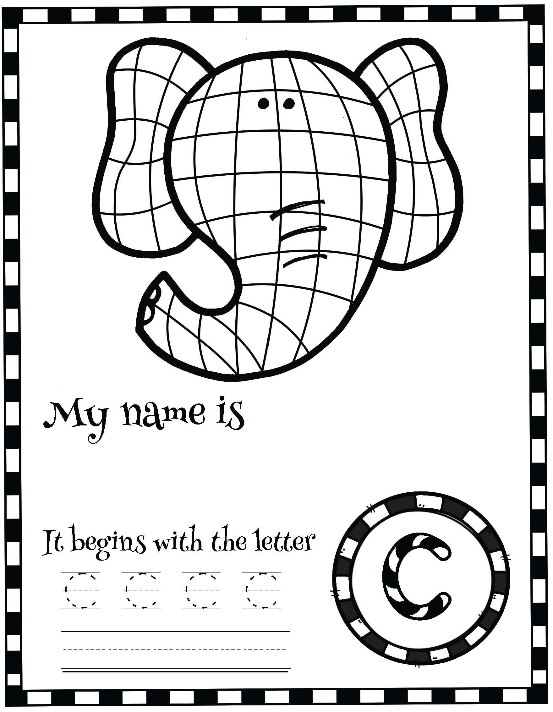 1760x2266 Elmer The Elephant Activities, Name Writing Activities, Name