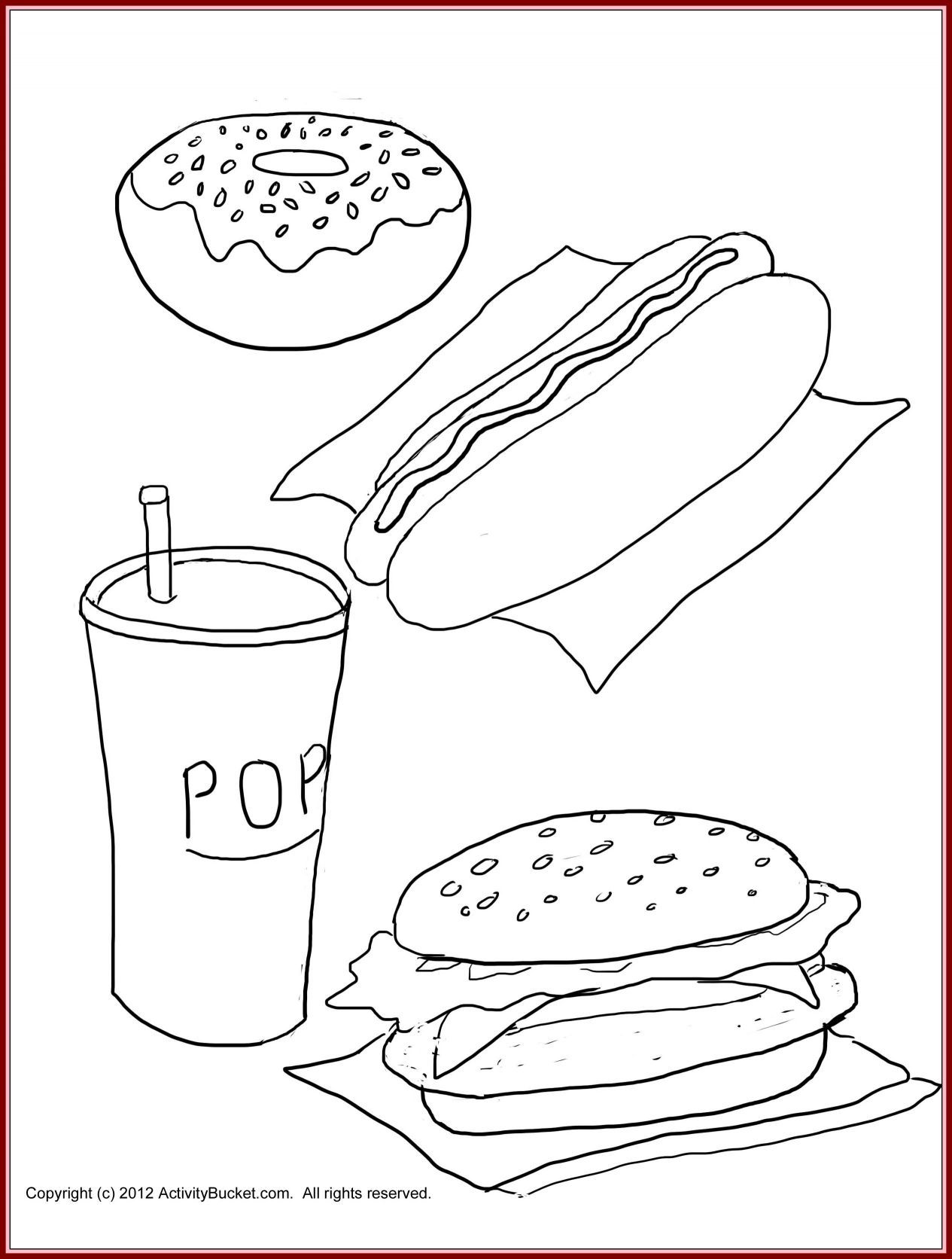 1265x1672 Inspiring Fresh Food Coloring To Print Pages Funny Picture