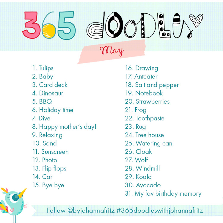 750x750 List Of Things To Draw May Topic List From 365 Doodles