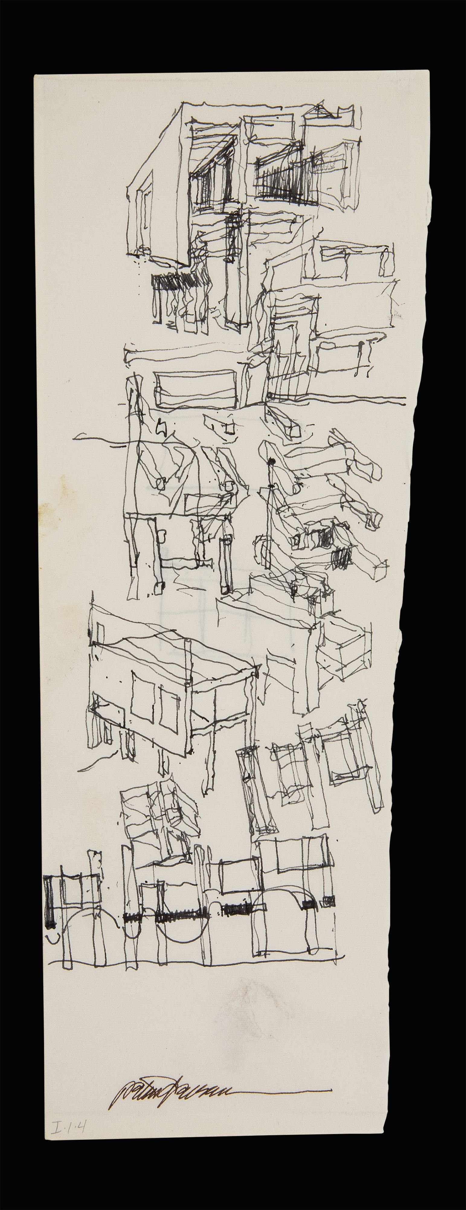 1543x4000 Peter Eisenman, House Ii, 1968, Ink On Paper. Via Drawing Matter
