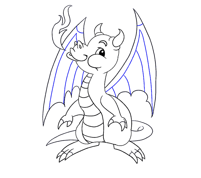 678x600 How To Draw A Baby Dragon Easy Drawing Guides