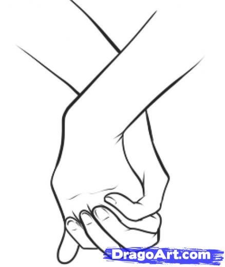 438x520 A Lot Of People Holding Hand Coloring Page Girl And Boy Holding