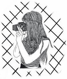 236x278 Outline Drawing Of Girl With Face Covered Tumblr