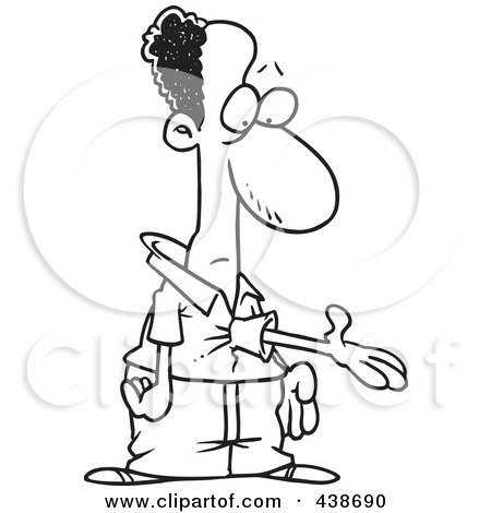 450x470 Royalty Free (Rf) Clip Art Illustration Of A Cartoon Black