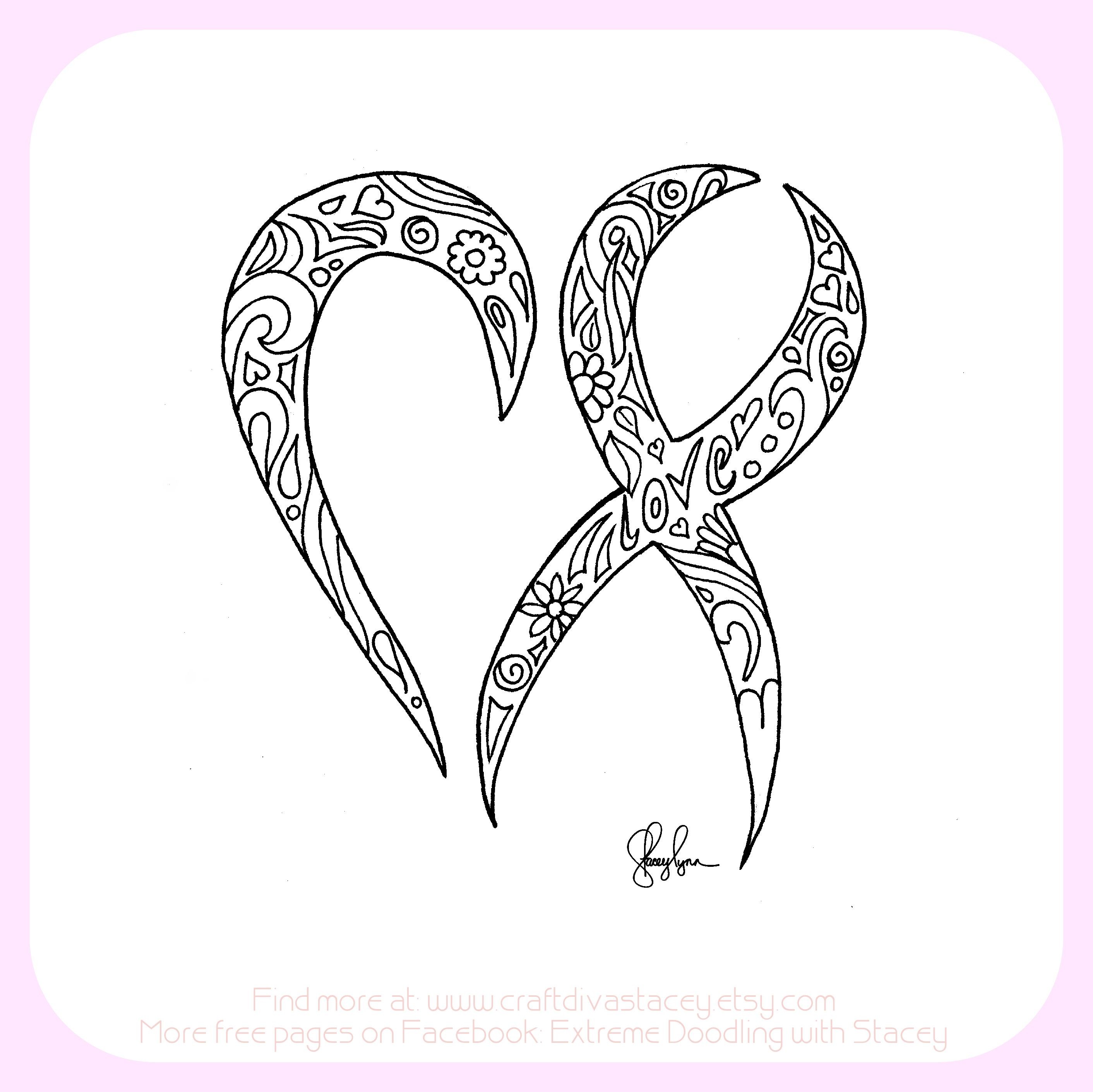 2824x2822 Ribbon Coloring Page Save Have A Heart For Cancer Cancer Ribbon