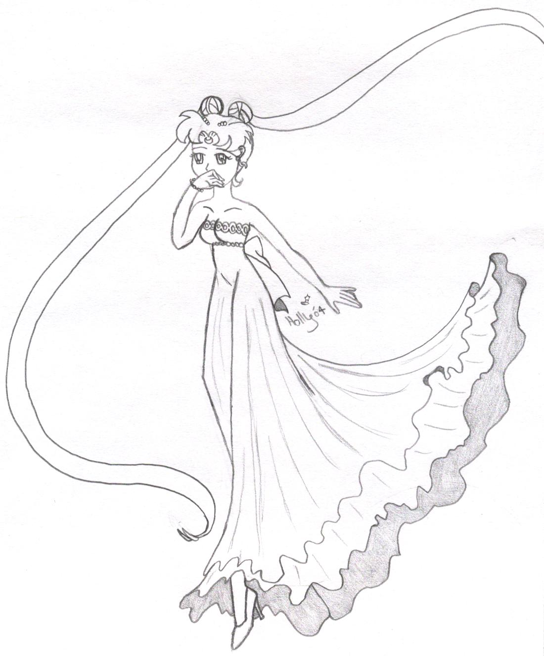 1100x1328 Princess Serenity Drawing By Fallenangel27