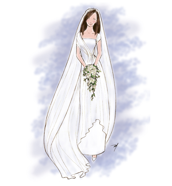 600x650 Drawing Dress For A Princess Bride Final Fashion
