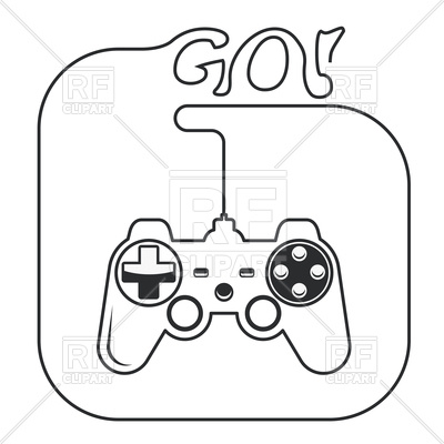 400x400 Joystick Clipart Sketch