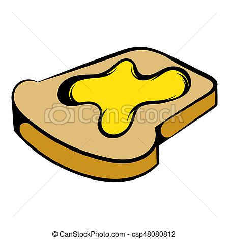 450x470 Slice Of Bread Honey Icon, Icon Cartoon. Slice Of Bread