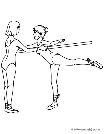 364x470 Ballet Class With Teacher Teaching A Dancer How To Do An Arabesque