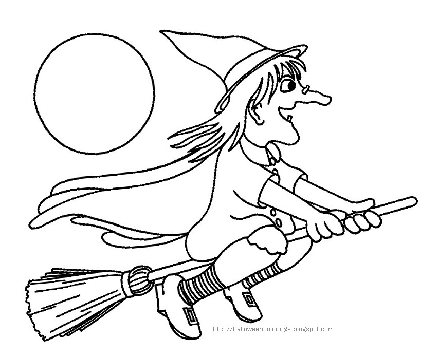 852x695 Halloween Witch Coloring Pages
