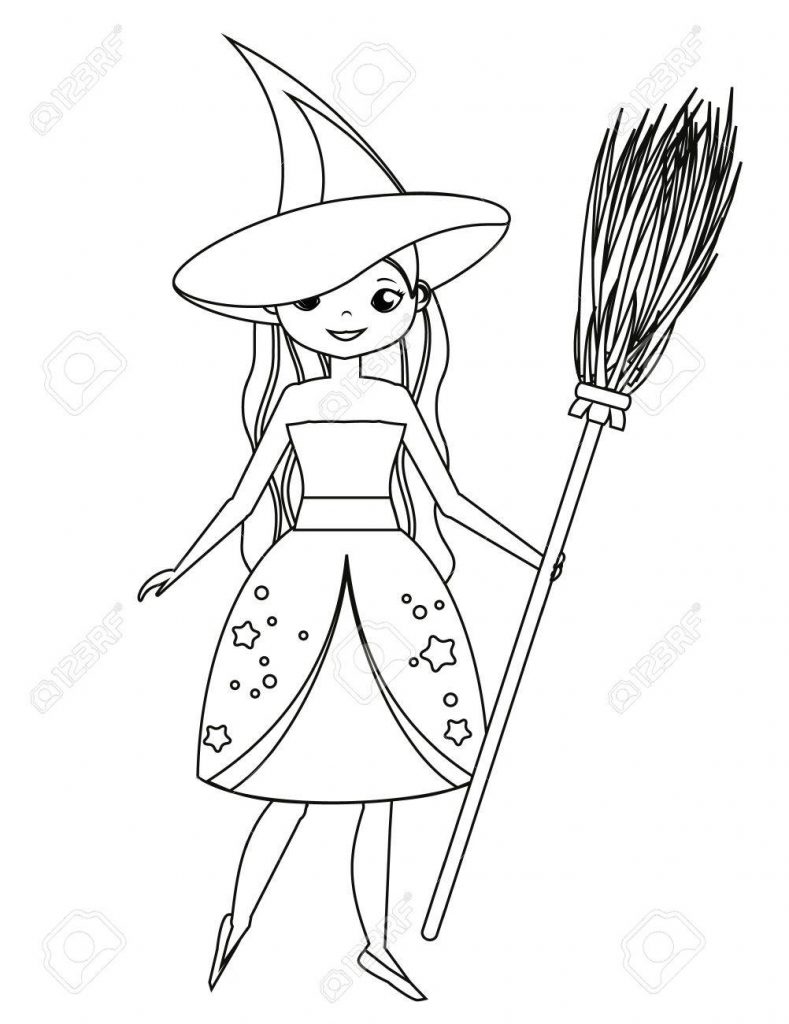 789x1024 Witch Onroom Coloring Pages Anime For Kids Sheets Flying Page