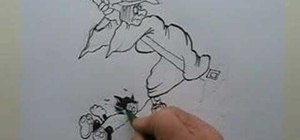 300x140 How To How To Draw A Witch On A Broomstick Drawing