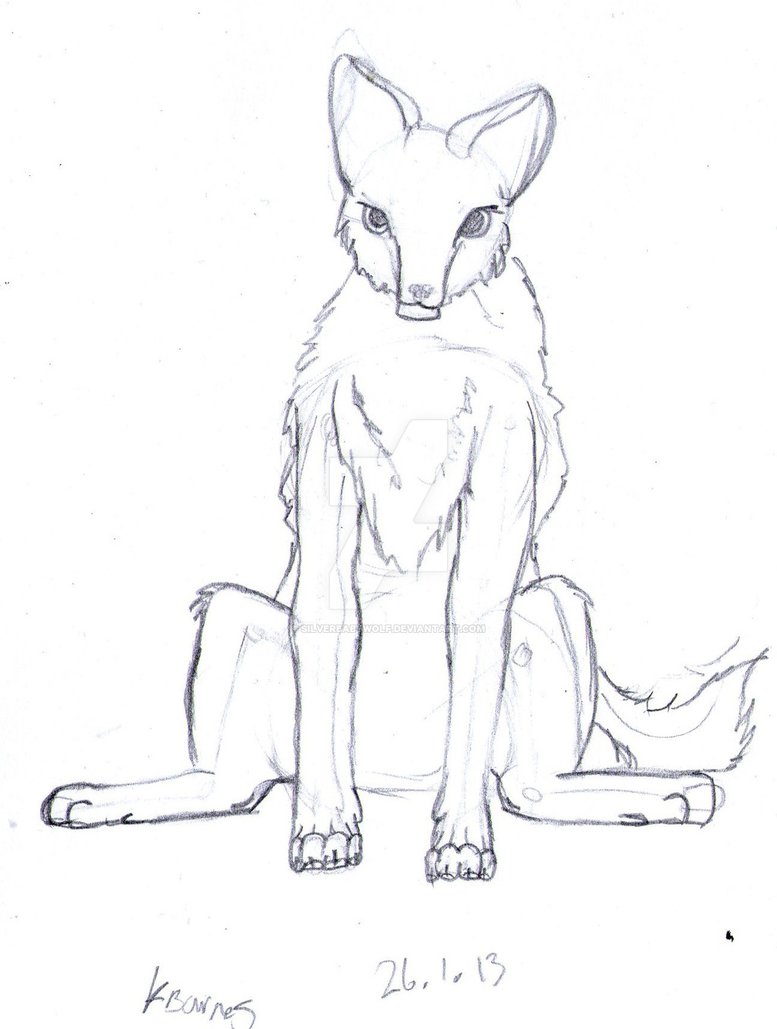 777x1029 Sitting Wolf By Silverbabywolf