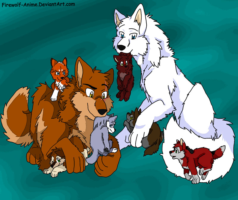 800x670 Wolf Pack Sitting By Firewolf Anime
