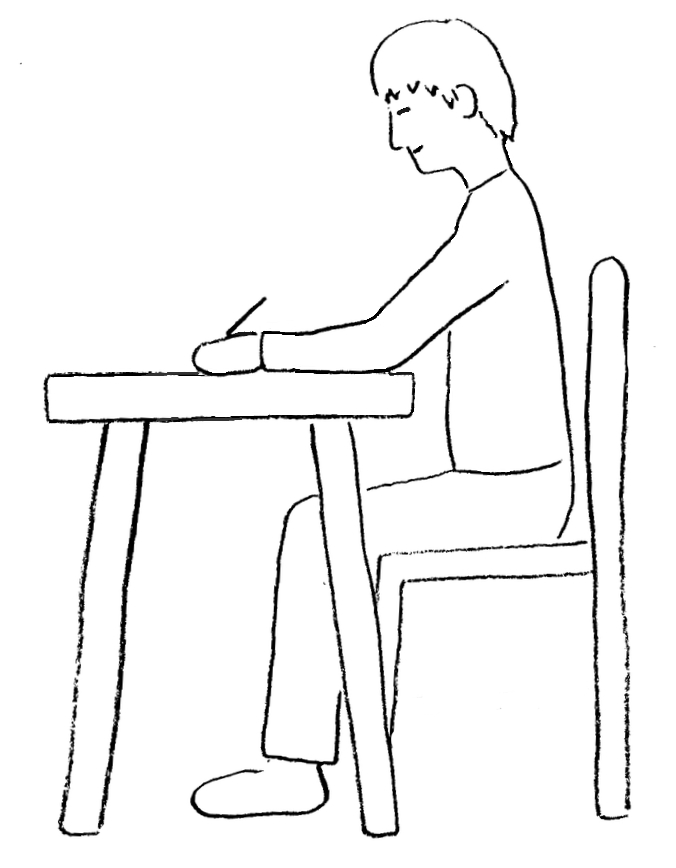 676x868 Posture While Drawing Or Writing
