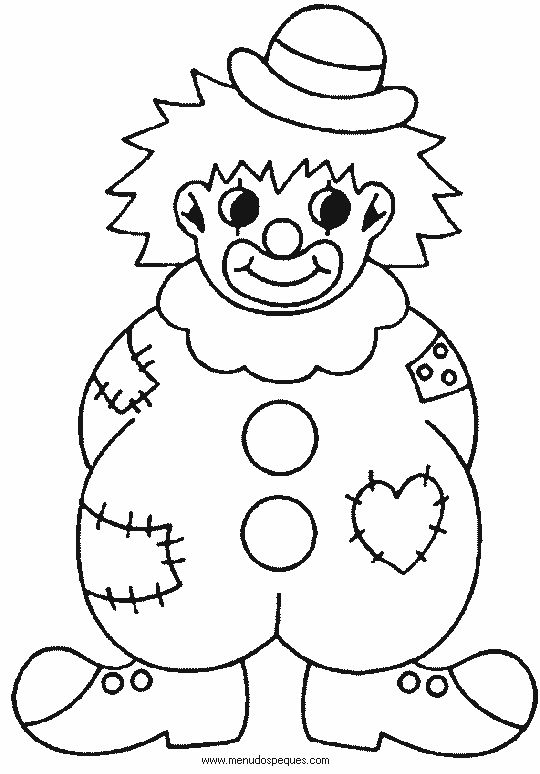 540x774 Payaso Dibujo Karneval Patchwork, Circus Crafts