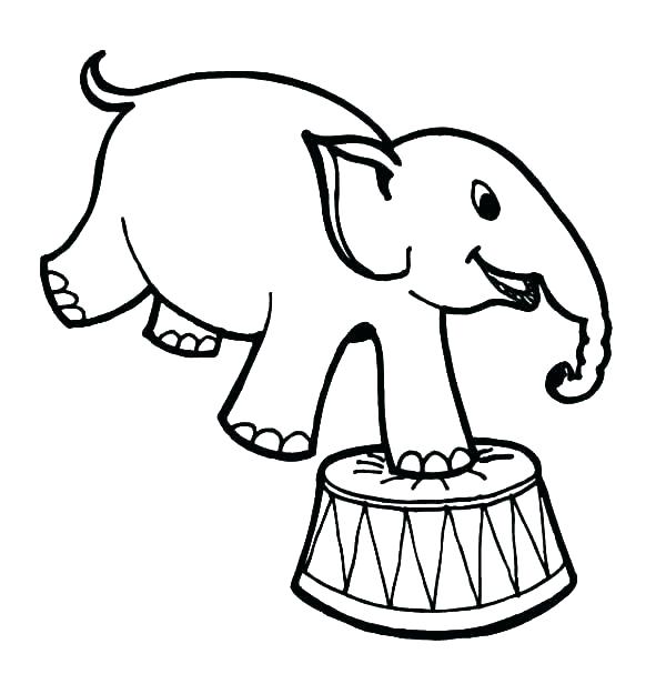 600x616 Circus Coloring Pages Best Clown Elephant Page How To Draw Place P